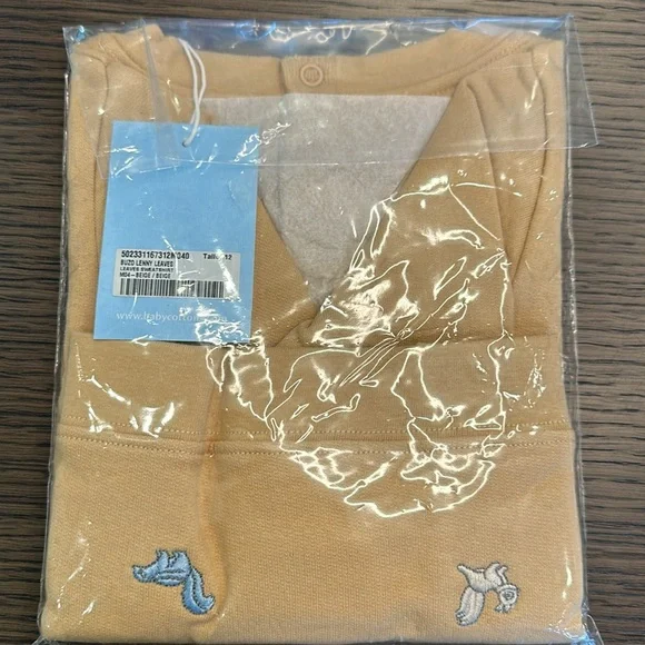 NWT BABY COTTONS 2 piece Sweatshirt & Jogger ADORABLE embroidered animals! 12 mo
